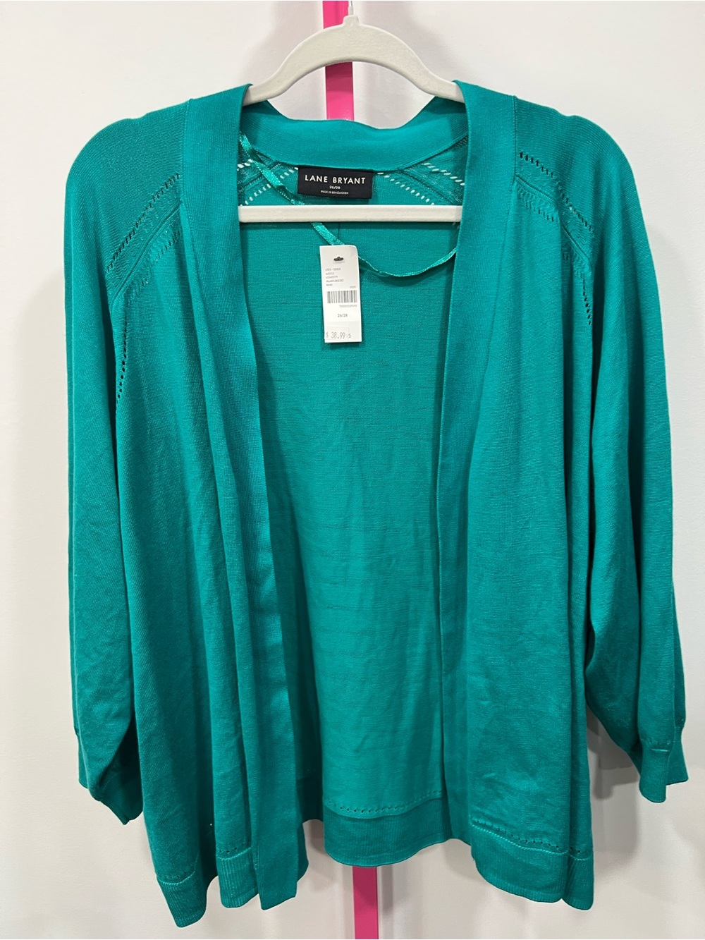 Lane Bryant Teal Open-Front Cardigan Sweater